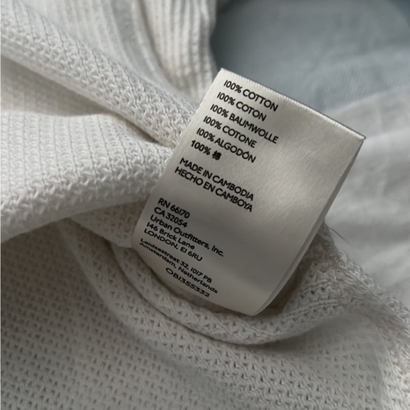 New 🤍 Free People oversized ivory waffle pullover size M - Picture 9 of 16